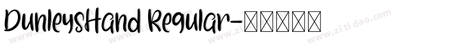 DunleysHand Regular字体转换